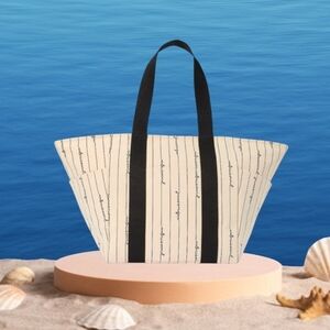 NWT Victoria's Secret Large Canvas Tote Travel Beach Bag